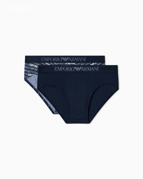 Two-pack of mixed pattern printed jersey briefs