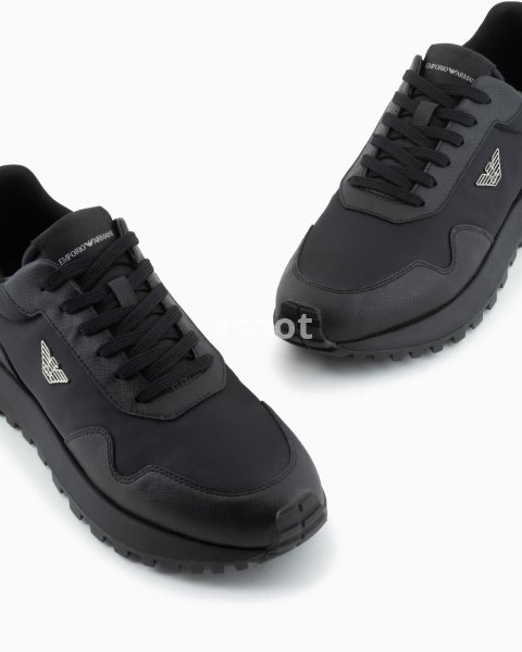 ASV recycled nylon sneakers with regenerated Saffiano details