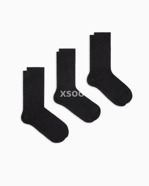 Three-pack of ASV socks with a jacquard pattern