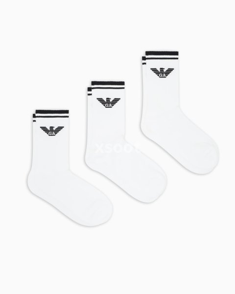Three-pack of ASV eagle logo terrycloth socks