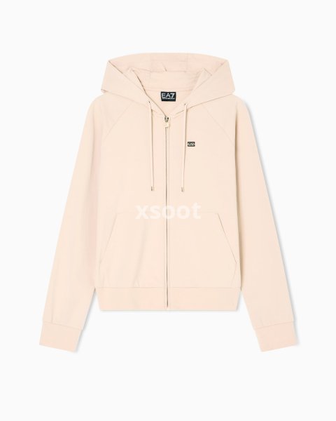 Stretch-cotton hooded Core Lady sweatshirt