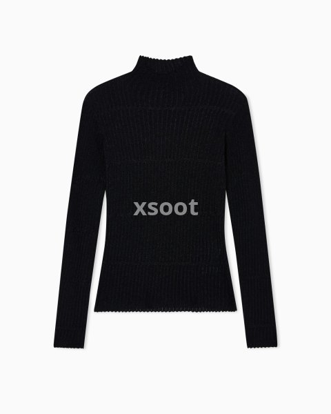 3D-effect lurex knit