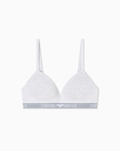 ASV Iconic organic-cotton, padded triangle bra with logo underband