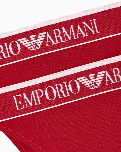 Two-pack of ASV Iconic organic-cotton thongs with logo waistband