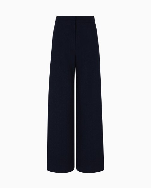 Icon chevron-motif jacquard wide-leg trousers