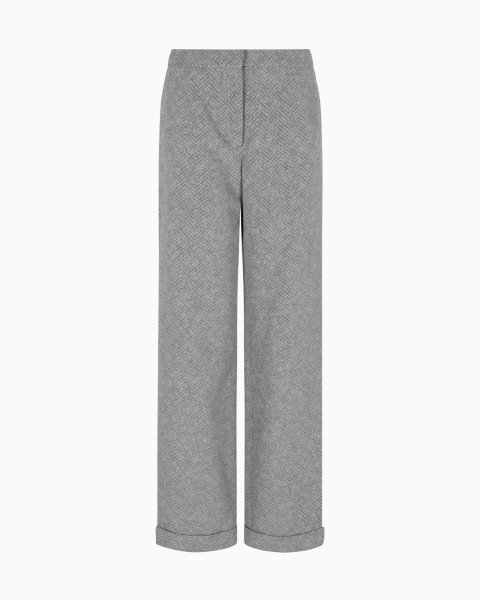 Icon chevron viscose-blend trousers