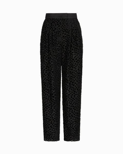 ASV Jeu de Cartes devoré tulle trousers with pleats