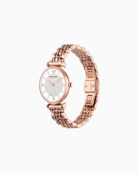 Women's Two-Hand Rose Gold-Tone Stainless Steel Watch