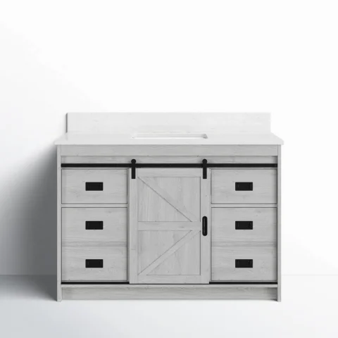 Coltman Single Bathroom Vanity with Stone Top