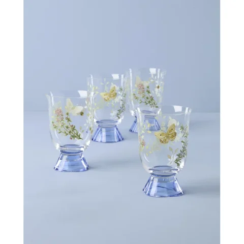 Lenox Butterfly Meadow Herbs Short Tumblers, Set of 4