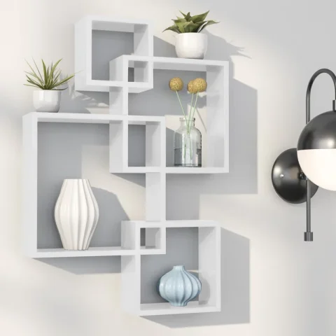 Intersecting Cube Accent Wall Shelf