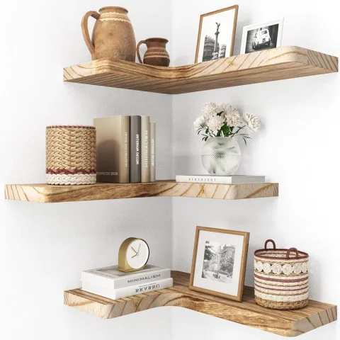 Floating Corner Shelves Set Of 3