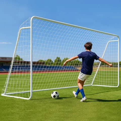 Foldable Steel Soccer Goal - Soccer Goals For Backyard With Training Target And 6 Cones