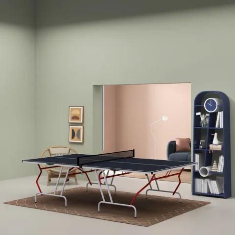 Soozier Foldable Table Tennis Table (Paddles Included)